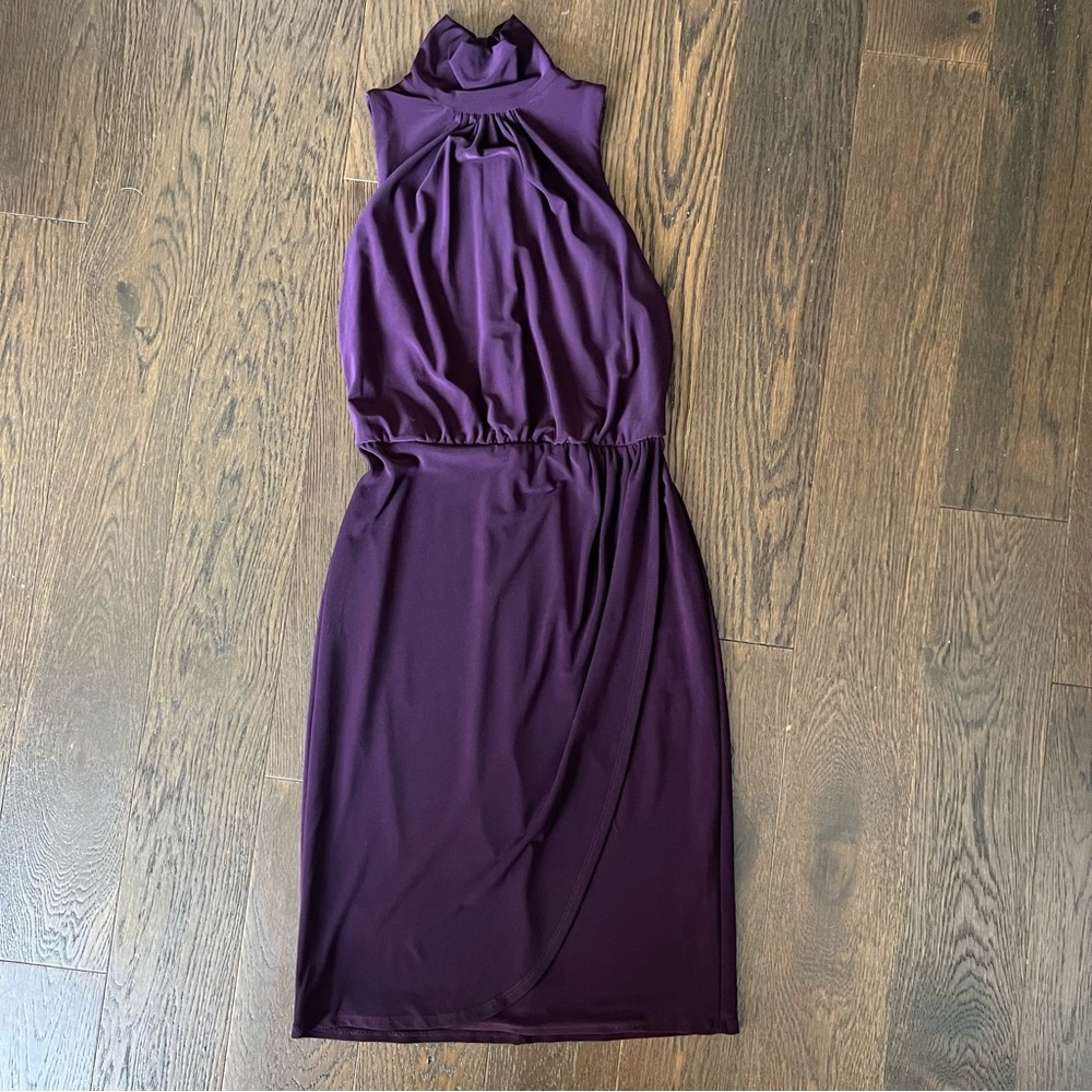 Ralph Lauren Deep Purple Sleeveless Midi Dress Size 2